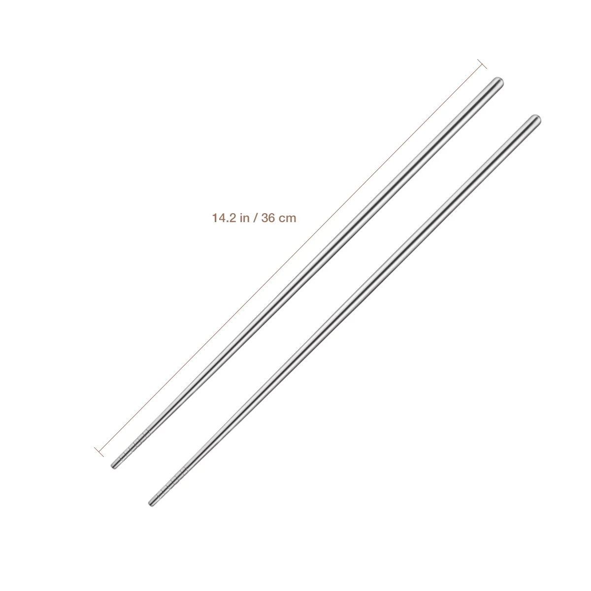 BESTOYARD 1 Pair of Stainless Steel Extra Long 14 Inch Hot Pot Chopsticks Cooking Frying Noodle