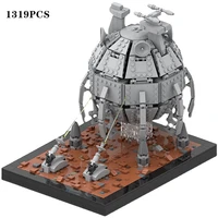 moc star movie battle of geonosis diorama with core ship building blocks figures assembly model bricks children gift toys1319pcs