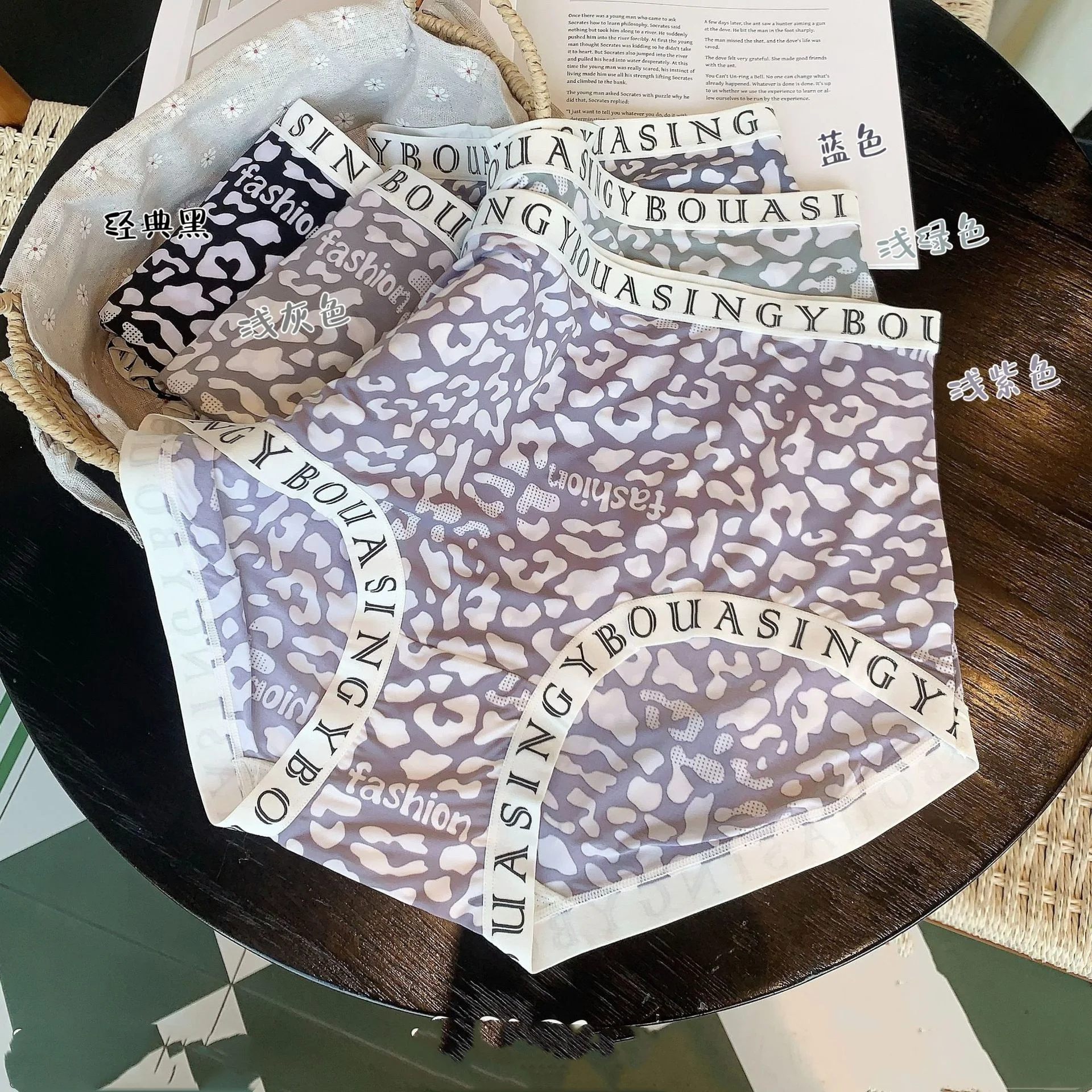 3 шт./комплект женские эластичные трусы с леопардовым принтом