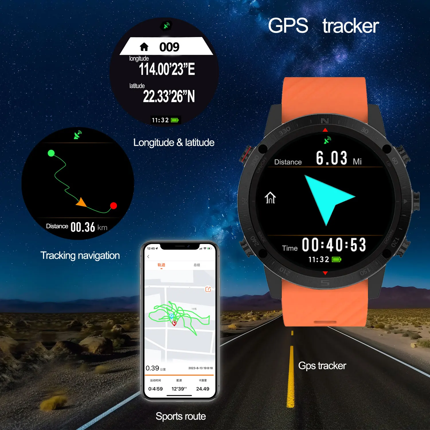 Фото Спортивные часы с GPS Sunroad №3