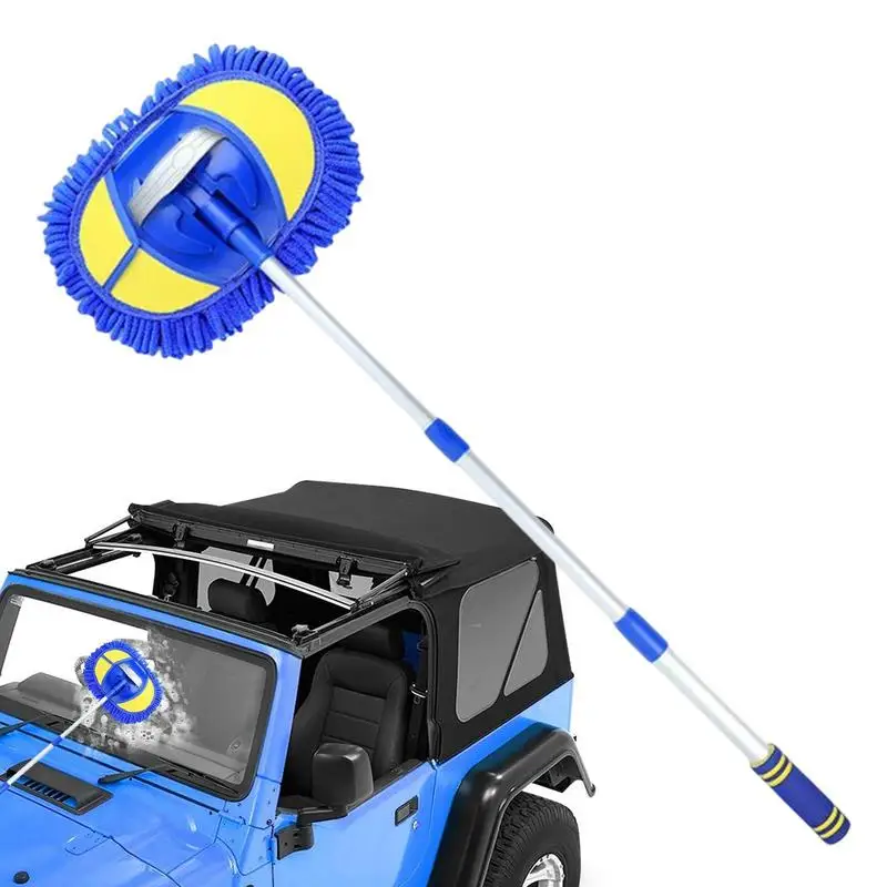 

Щетка для мытья автомобиля из микрофибры, мягкая тряпка с выдвижной ручкой, многофункциональная Швабра для пыли для грузовиков, Стайлинг интерьера