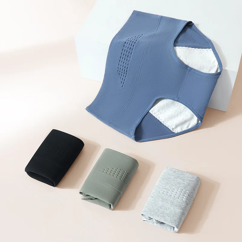 Женское нижнее белье с высокой талией менструальные трусики брифы защитой от