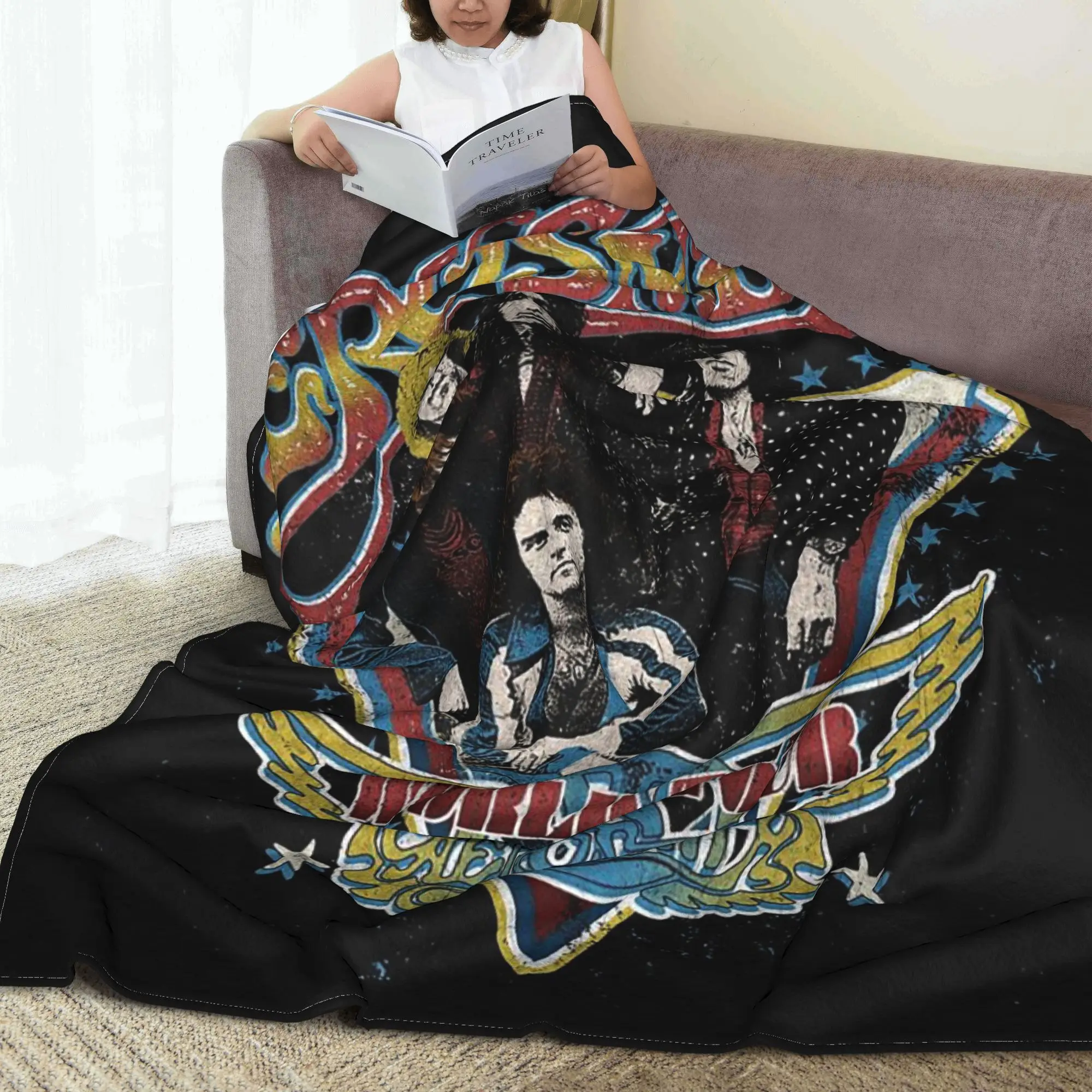 Фото Музыкальные одеяла Aerosmith Farewell Tour Band, портативное флисовое одеяло для дивана для дома, спальни, уличные пледы, покрывало, одеяло №1