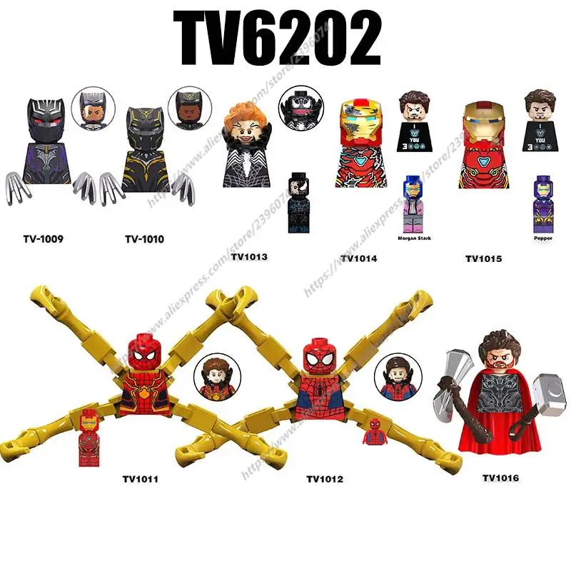 

1PCS Action Figures accessories Building Blocks toys Series TV6202 TV1009 TV1010 TV1011 TV1012 TV1013 TV1014 TV1015 TV1016