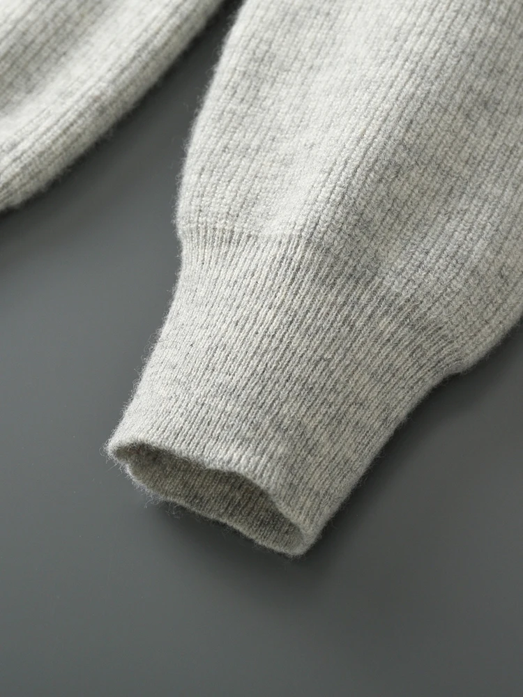 ANGEL мужской свитер с капюшоном из 100% мериносовой шерсти кардиган на молнии пальто