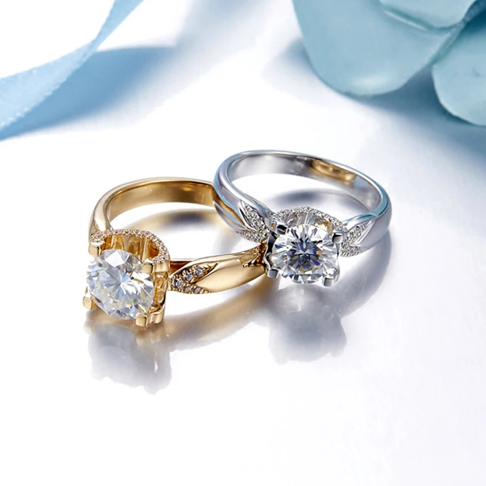 

New Brilliant Solitaire Cubic Zircon Ring Women Wedding Bands V Design Elegant Bridal Engagement Rings Luxury Classic Jewelry