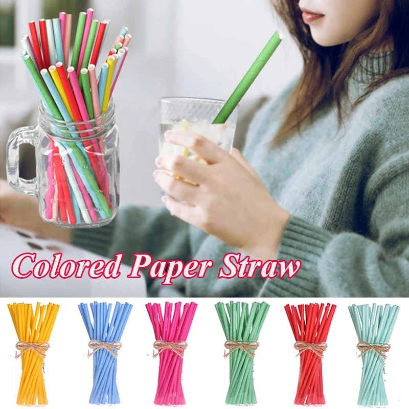 

25pcs Disposable Paper Straw Sucker Reusable Straw Drinking Straw Creative Utensils Useful Portable Cute Plastic Sucker