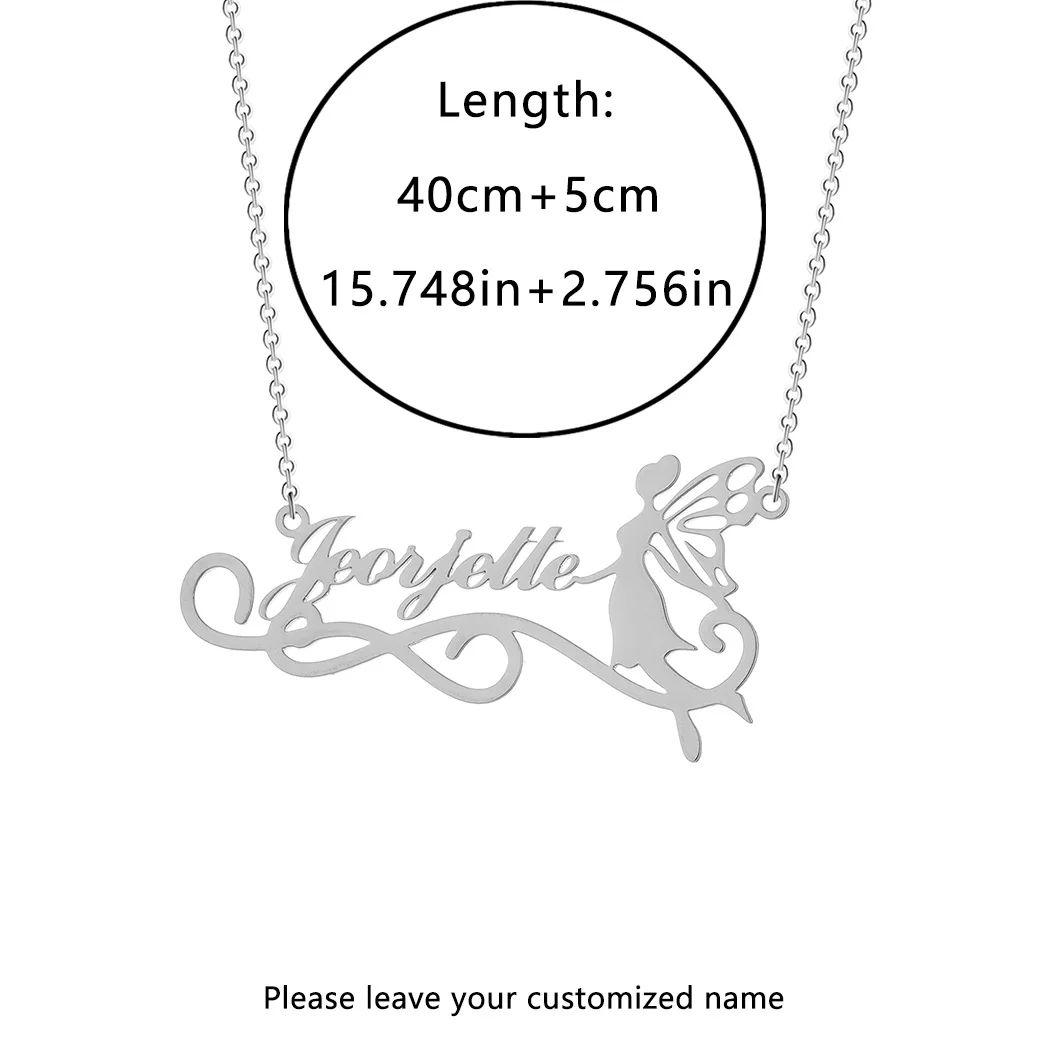 1 шт. индивидуальный персонализированный кулон с ангелом из нержавеющей стали