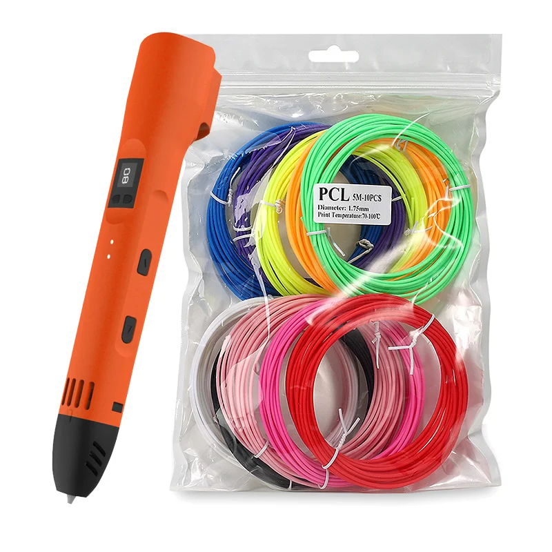 

3D Pen QW-012C With 50 Meters 10 Colors PCL PLA Printing Materials