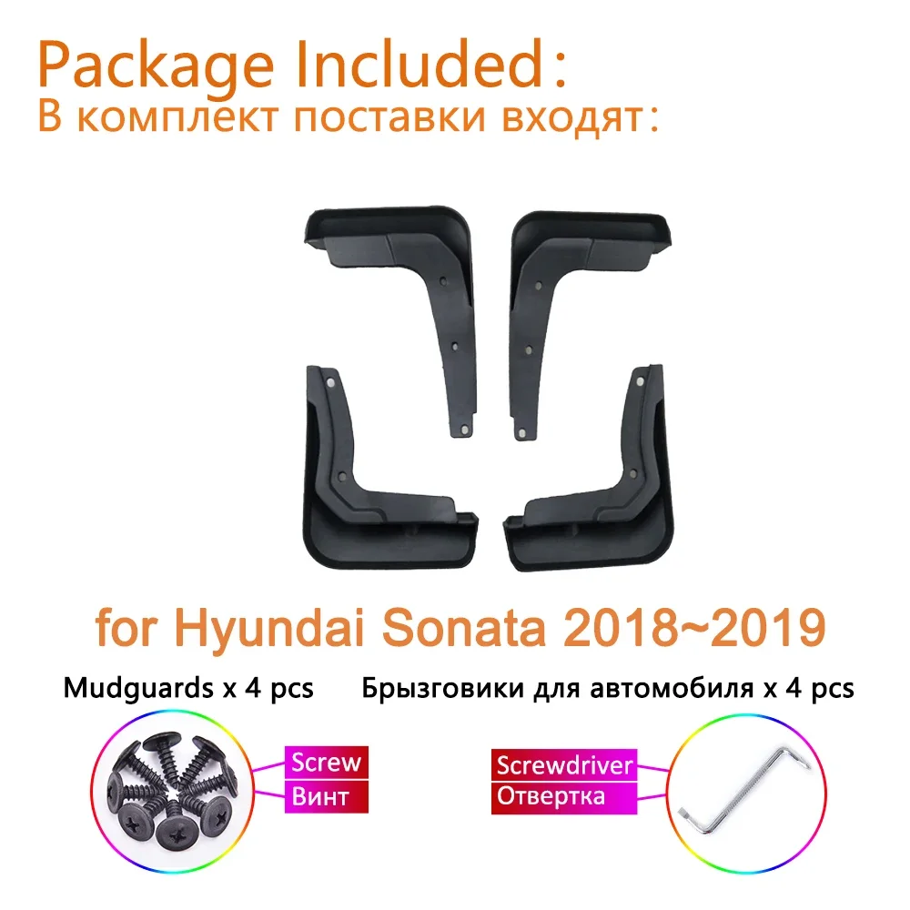 4 шт. брызговики для Hyundai Sonata 2018 2019 LF