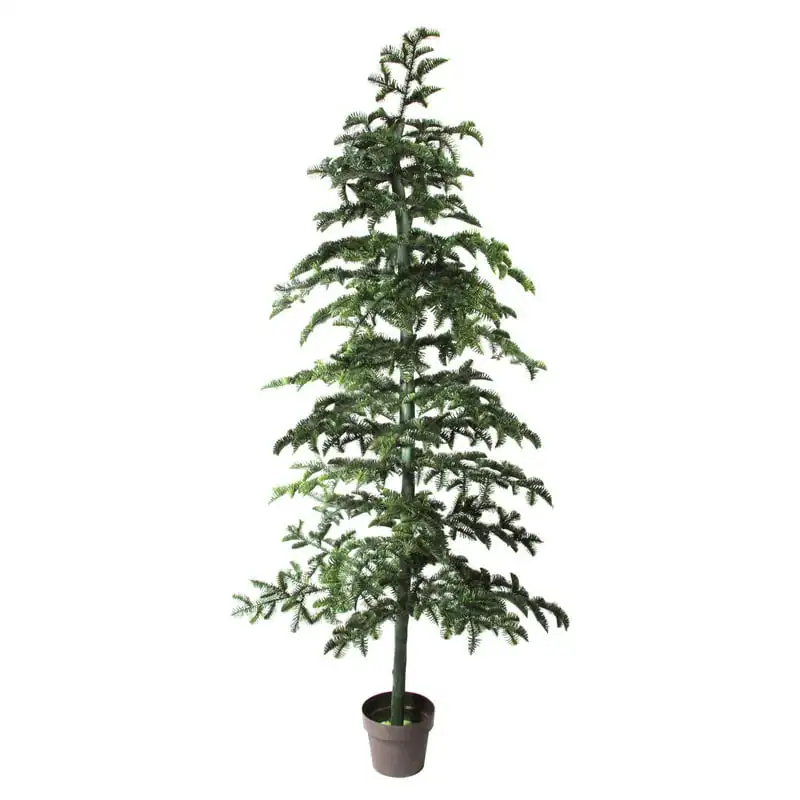 

Potted Green Spruce Artificial Topiary Tree Pampas decoration wedding Papel coreano para flores Gift for girlfriend Fake flowers