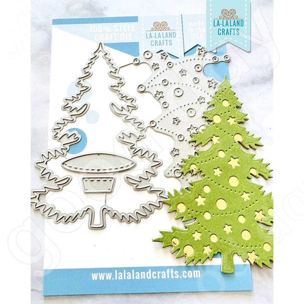 

Christmas Tree W/Trimmings Metal Cutting Dies Scrapbook Diary Decoration Embossing Template Diy Greeting Card Handmade 2022 New