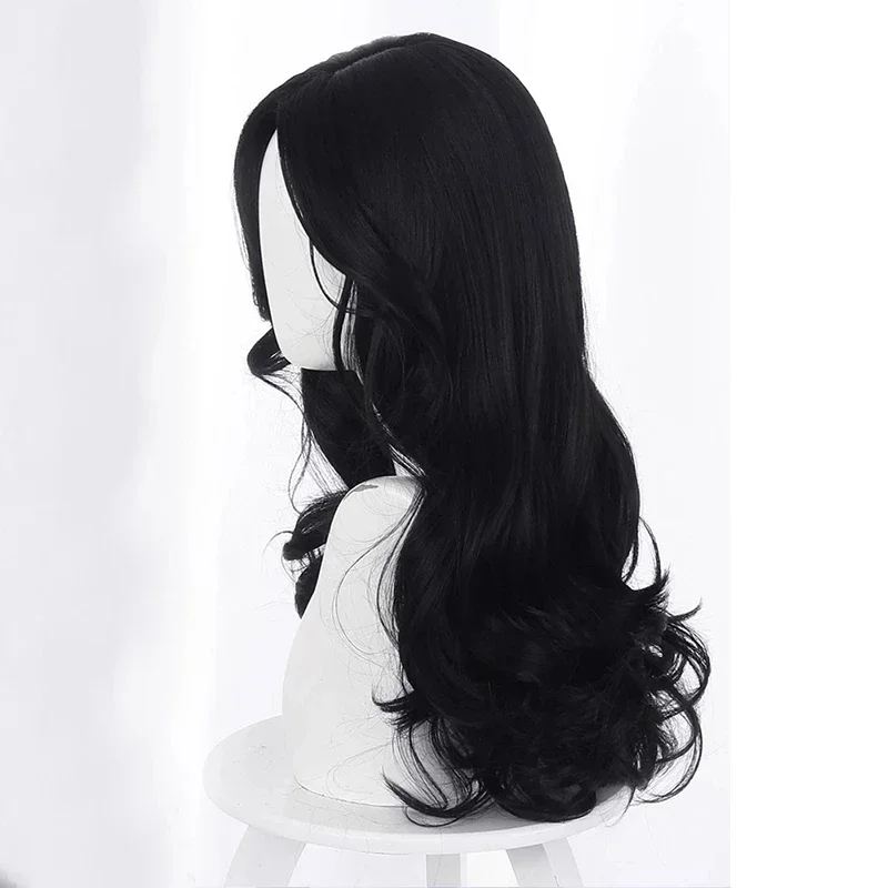 Длинный черный волнистый парик ведьмы дженнефер венгерберга на Хэллоуин,  Женский ролевый парик из черных волос для косплея, волнистый парик +  шапочка для парика | AliExpress