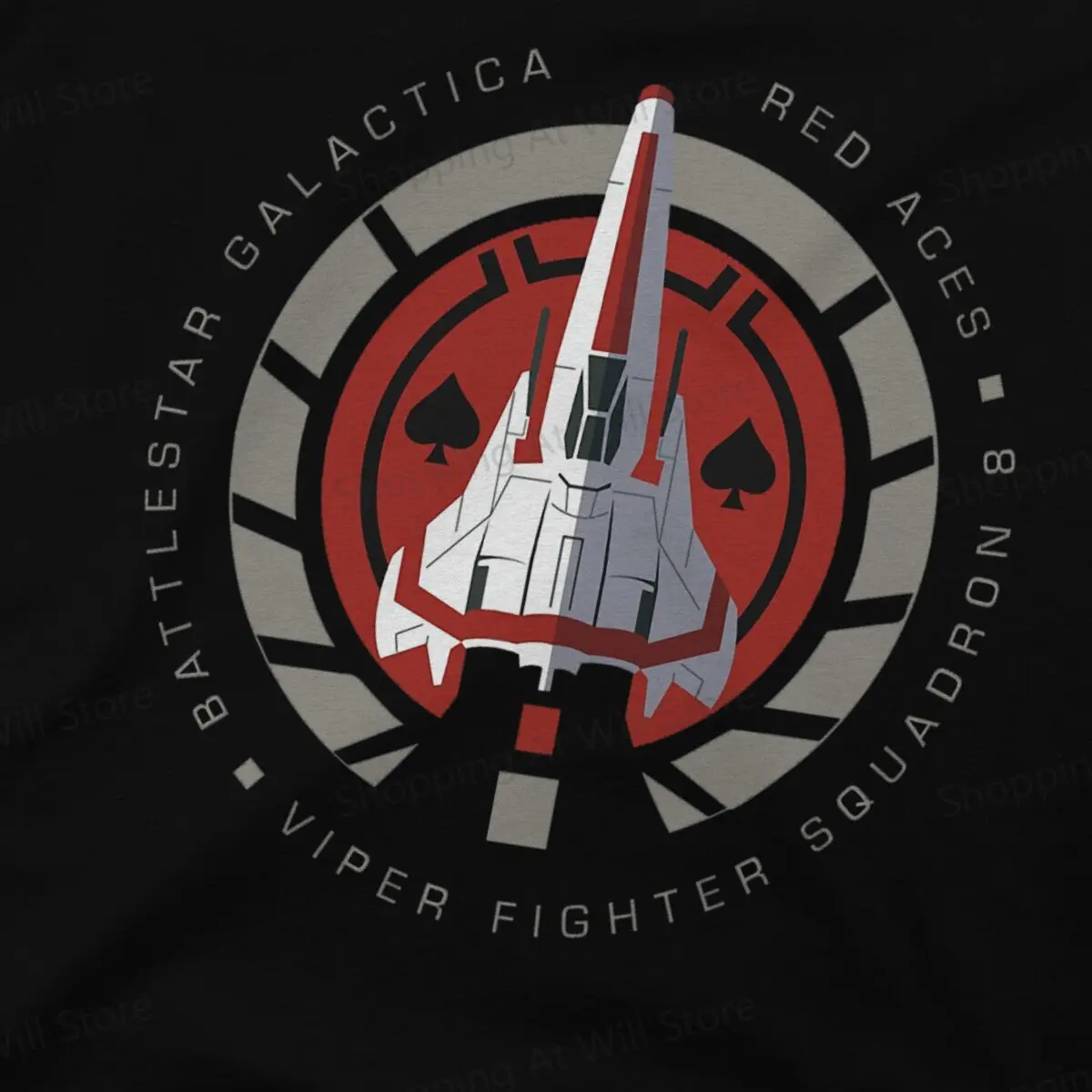Battlestar галактика мужские и женские повседневные футболки эскадрильи Viper 8 - Red Aces