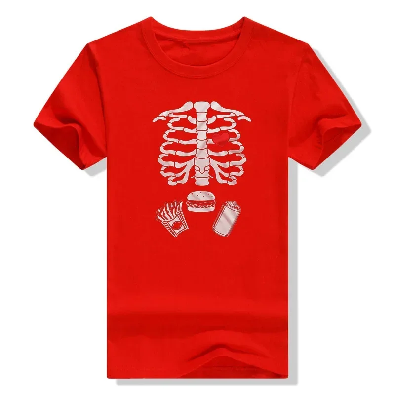 Хлопковые футболки со скелетом для мамы футболка пары рентгеновская детская
