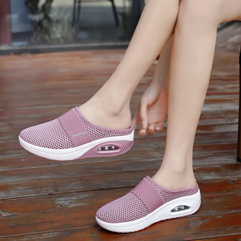 Women Wedge Slippers Premium Slippers Vintage Anti-slip Casual Female Platform Retro Shoes Plus Size Orthopedic Diabetic Sandals