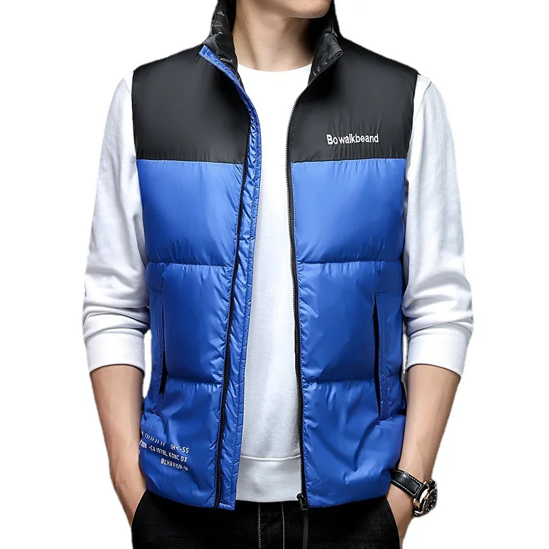 Down Vest Men Stand Collar Sleeveless Thick Warm Down Jacket 2022 Winter Korean Fashion Casual Coat High End Men's Clothes