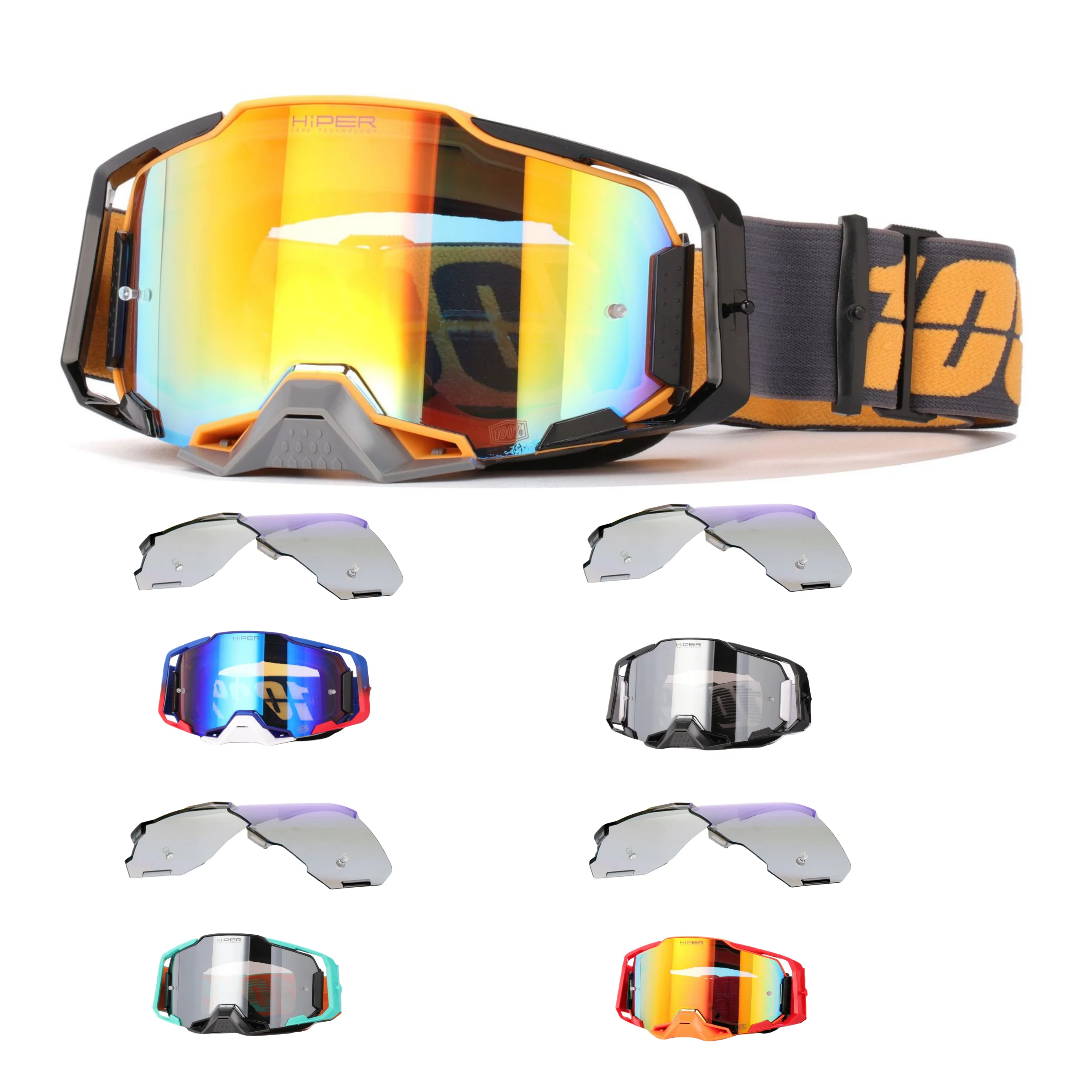 

Men's sunglasses, motorcycle goggles, lenses, outdoor sports, wind and dust proof, detachable transparent color lenses