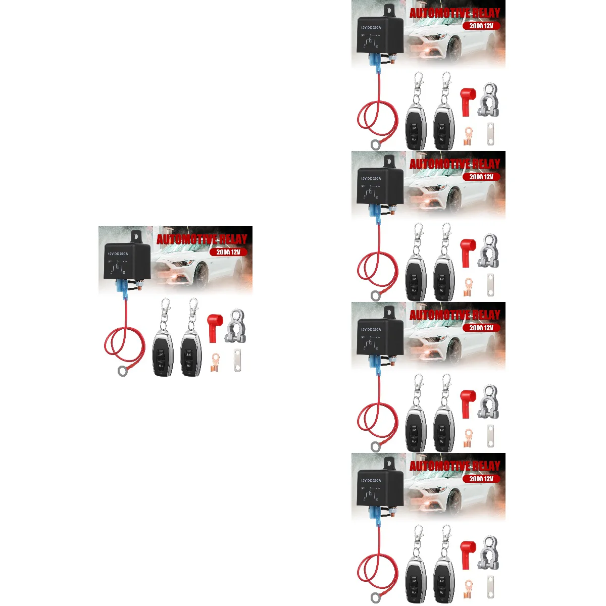 

5 Sets Vehicle Isolator Breaker Car Breaker Key Cut Switch Car Dc Breaker Intelligent Isolator Rubber Disconnect