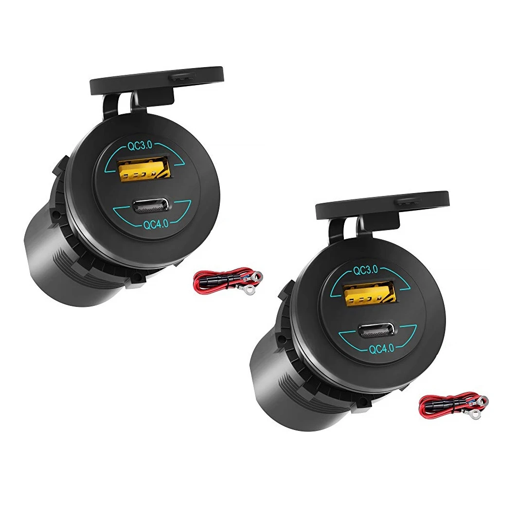 

Быстрая зарядка 4,0 PD QC 3,0 USB Автомобильное зарядное устройство 12 в 60 Вт USB розетка