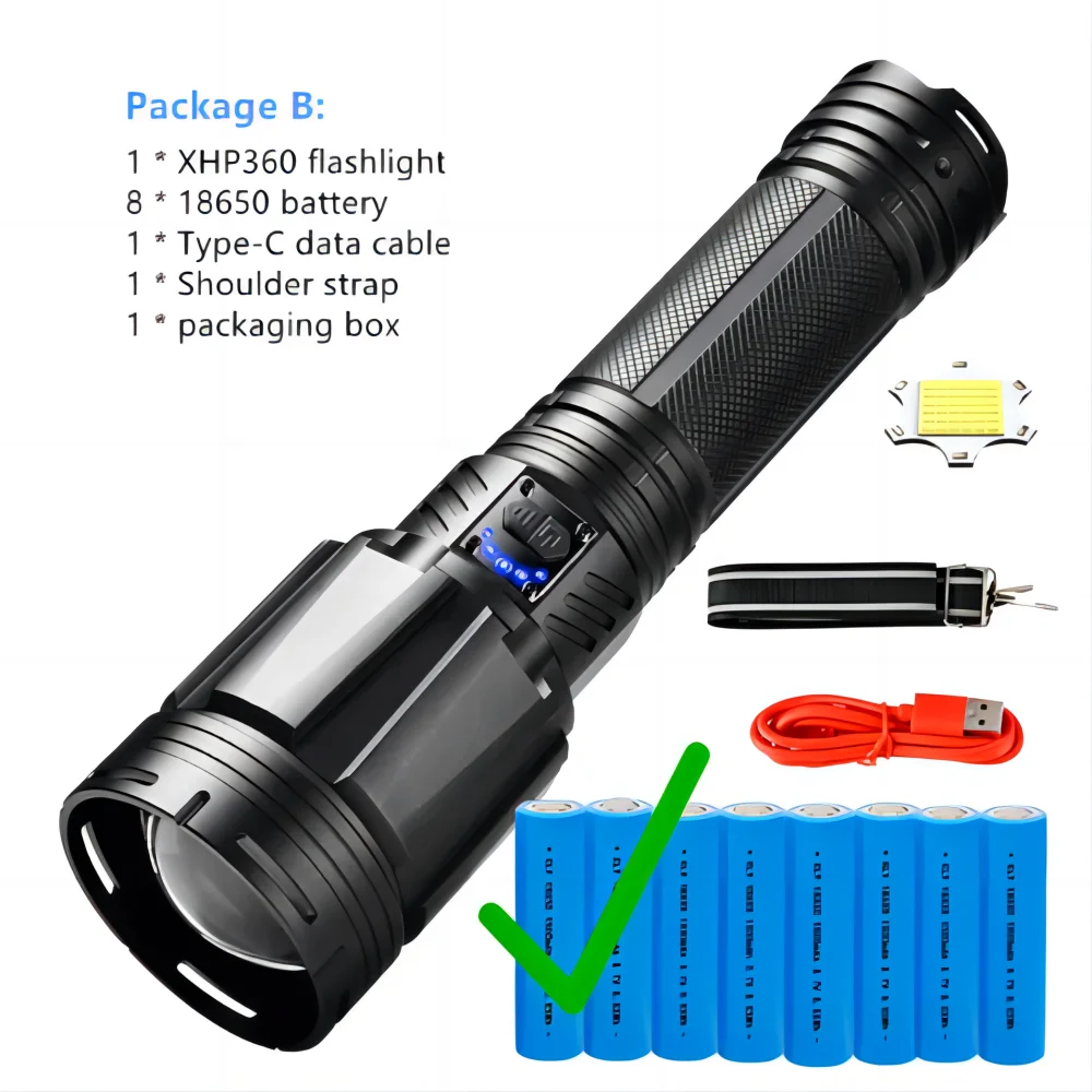 Фонарик ASORT тактический XHP360 7 режимов