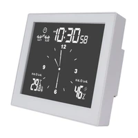 bathroom digital clock kitchen wall clock lcd screen waterproof shower timer alarm temperature humidity meter abs lcd screen 1pc