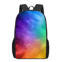 fashion art rainbow 3d print school bags for teenage girls boys casual children bookbags kids backpacks student book bag