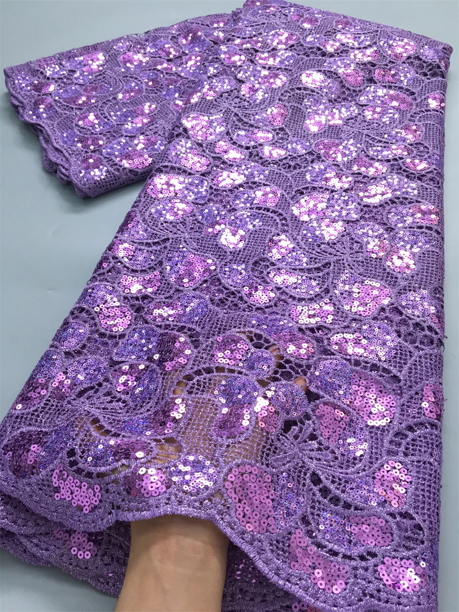 Белая водорастворимая кружевная ткань африканский гипюровый шнур с блестками