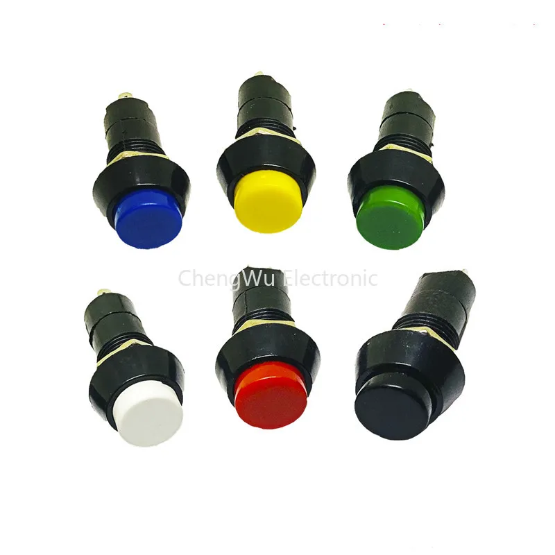 

5PCS Momentary/Locking PBS-11A/ PBS-11B 2 Pin 12mm Mini Round Push Button Switch Electrical Equipment 3A 250VAC/1A 125VAC