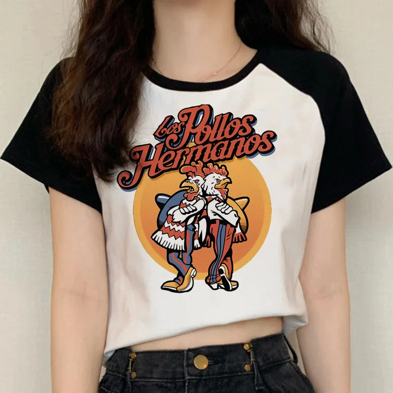 

los pollos hermanos top tees t-shirt men anime aesthetic japanese white t shirt 2022 clothes top tees couple clothes graphic