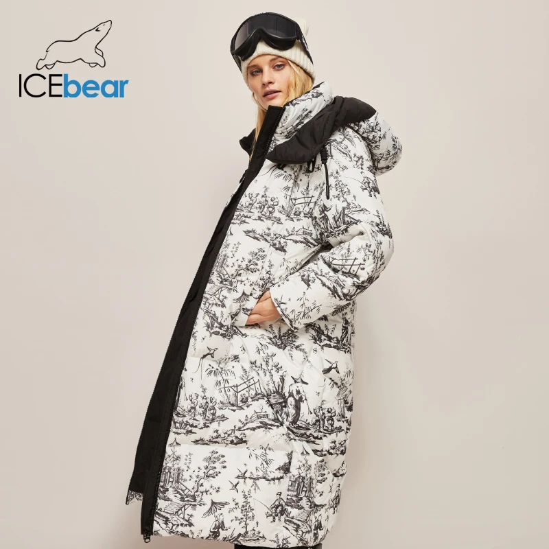 

ICEbear зимняя новая пуховая куртка пара утолщенных окрашенных стильных женских пальто 22520