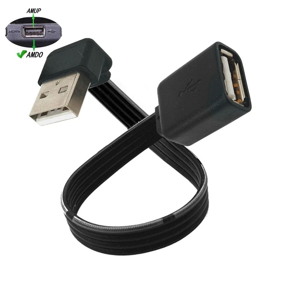 0 2 м USB 2.0 ONE папа-мама 90 угловой удлинительный кабель-адаптер
