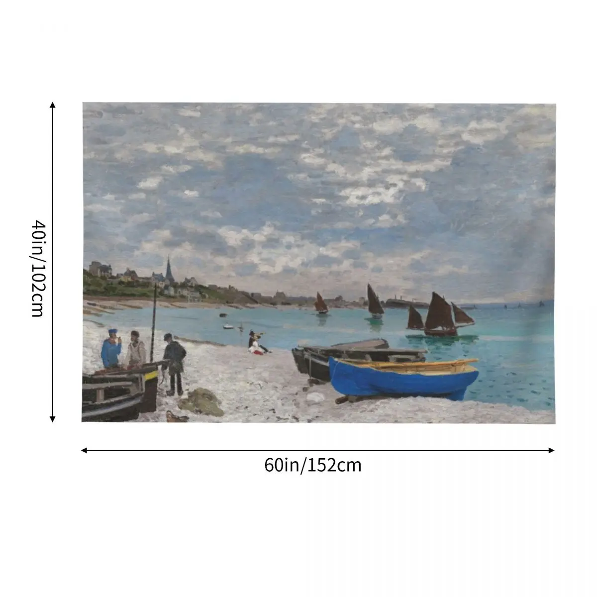 Пляж в Sainte-...” (1867) Гобелен Monet Настенное украшение для гостиной