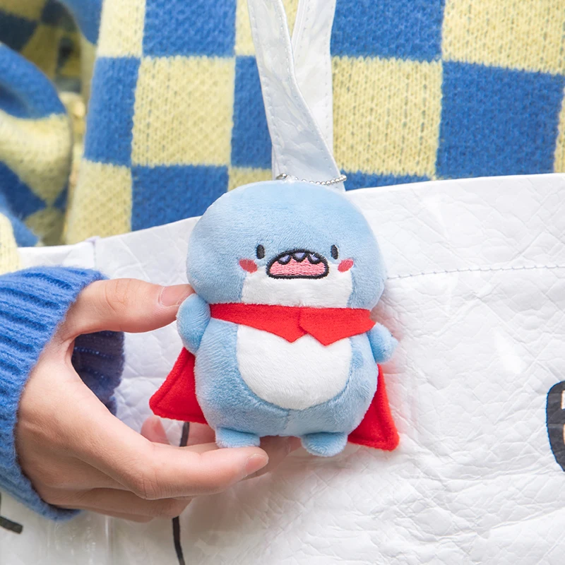 

Толстая Акула, искусственная кукла, милый мультяшный брелок, плюшевая кукла, украшения для рюкзака, подарок на день рождения