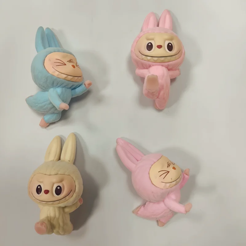 Новая мини-кукла Labubu для йоги милая игрушка ручной работы Настольная