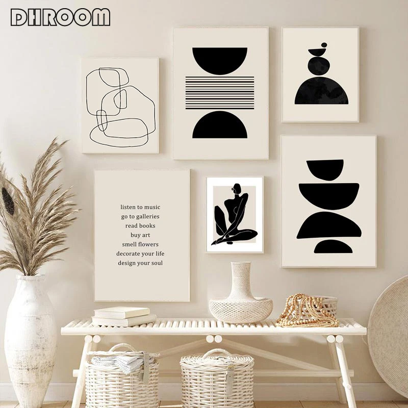 Абстрактный богемный настенный постер в стиле бохо холст фотография для