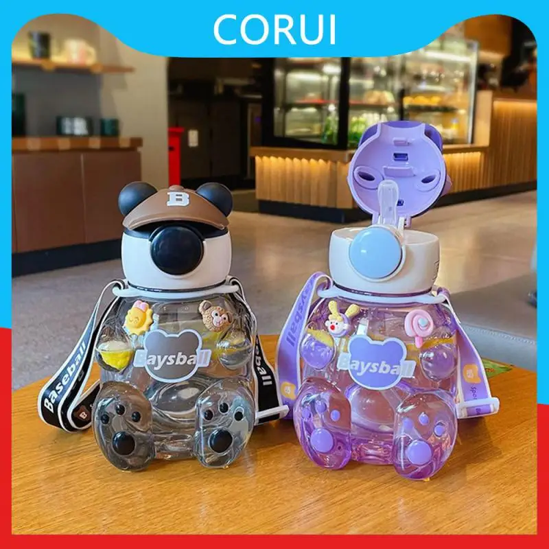 

Pc/pp Drink Water Bottle Summer Drinking Bottle Children Students Straw Water Bottle Drinking Tool 750ml Sports Water Bottle