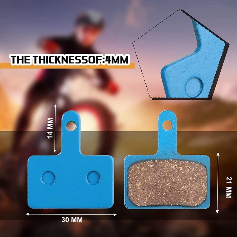 4 Pairs Bike Brake Pads For Shimano Deore Br-M575 M525 M515 T615 T675 M505 M416 M415 M395 M375 M315 M355 C601 C501S Etc