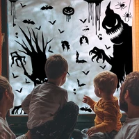 halloween ghost monster ghost shadow bat window stickers witch skeleton helloween party scary scene decor props wall stickers