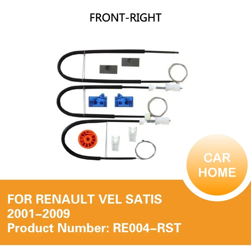 

Комплект оконных регуляторов 2001-2009, полный комплект зажимов для RENAULT VEL SATIS, комплект для ремонта оконных регуляторов, передняя и правая стор...