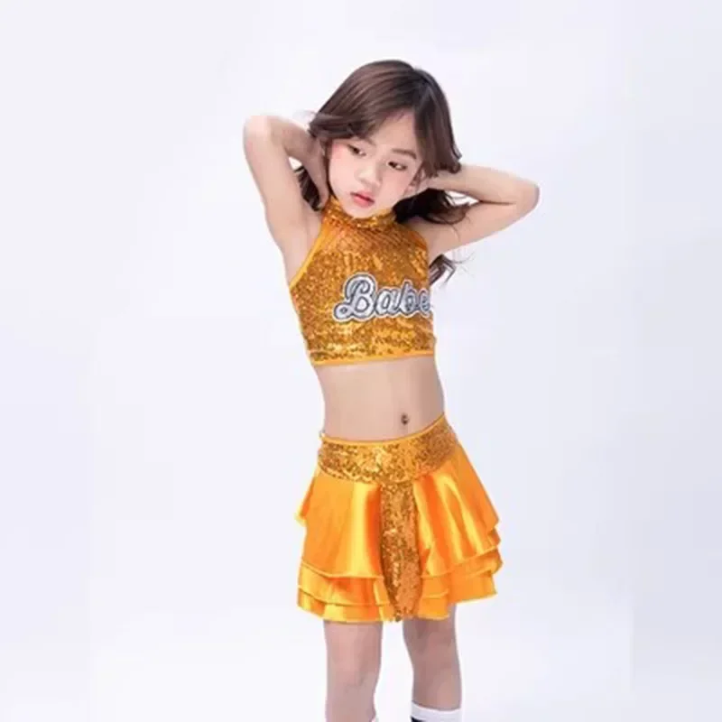 Детский танцевальный костюм с блестками для джазовых танцев девочек уличная