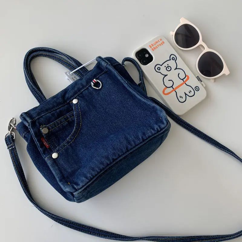 

Cool Bag Bags Multi-pockets Denim Women's Handbags Purses Women Shoulder Crossbody Bags Bag Fashion Vintage free shipping