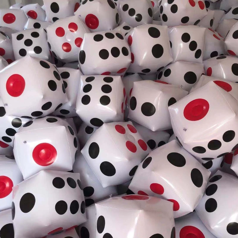 

35cm Inflatable Blow-Up Cube Big Dice Toy Stage Prop Group Game Tool Casino Party Decorations