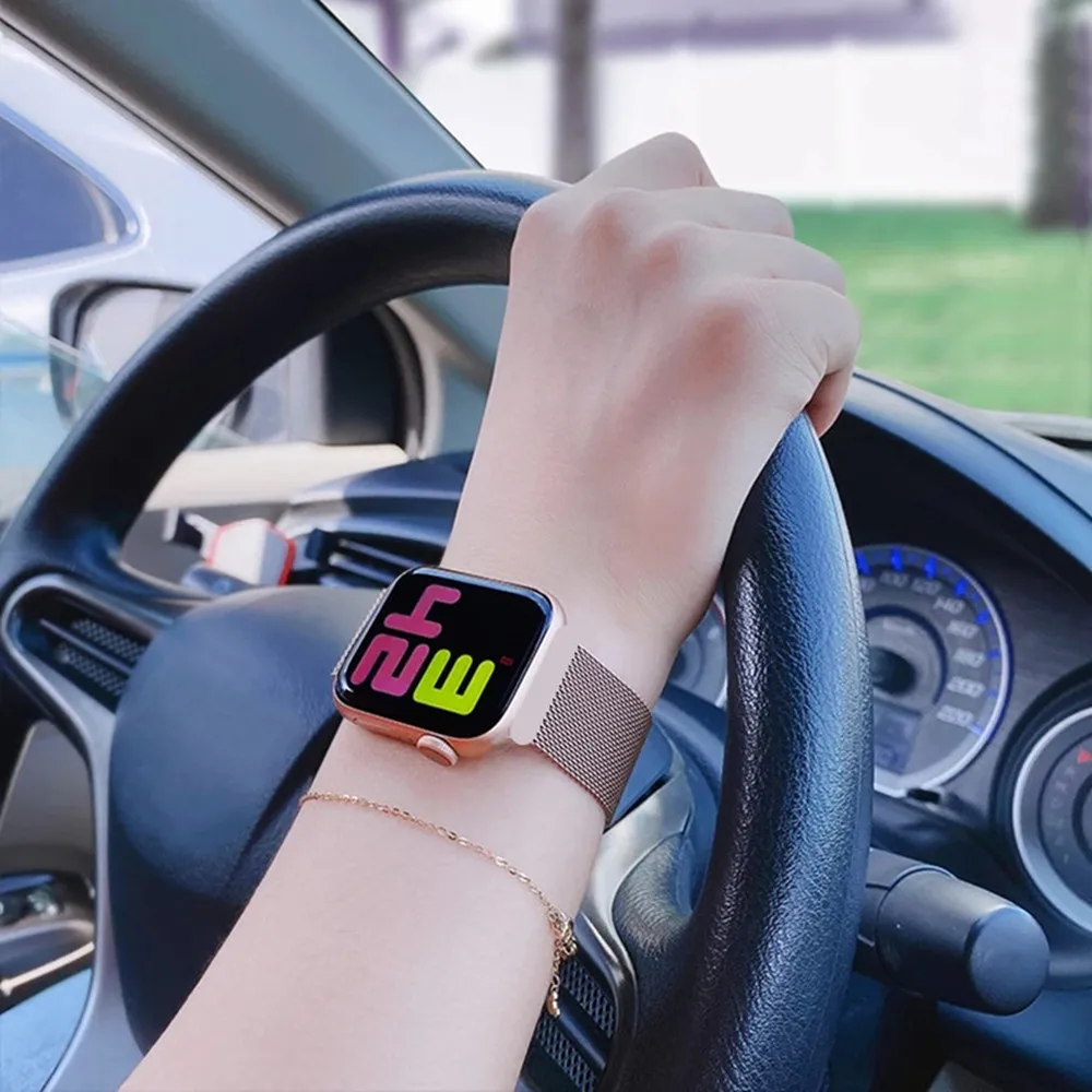 Ремешок для браслета Apple Watch 45 мм 41 мм 44 мм 40 мм 42 мм 38 мм из нержавеющей стали для часов iWatch Series 7 3 4 5 6 SE