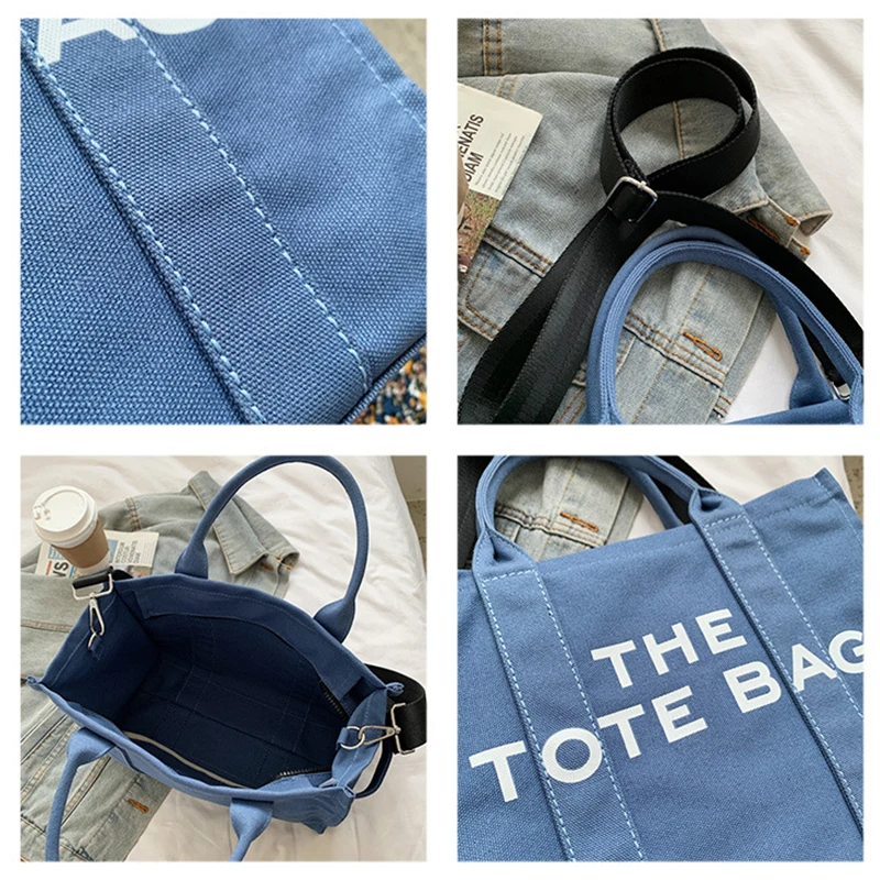 Chic Travel Tote Bag Canvas Women Fashion Classic Designer Shoulder Bags Ladies Casual Crossbody Bags Large Shopping Bags