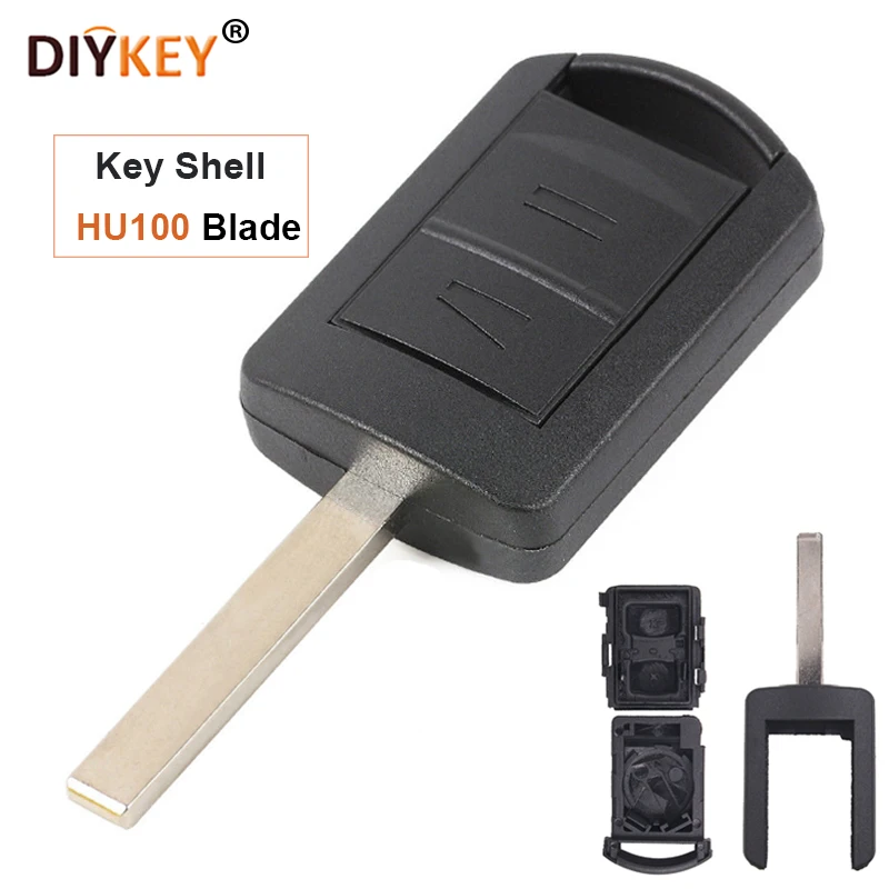 

Сменный Чехол для автомобильного ключа с пультом дистанционного управления, 2 кнопки для Opel Corsa Agila Meriva Combo с лезвием HU100