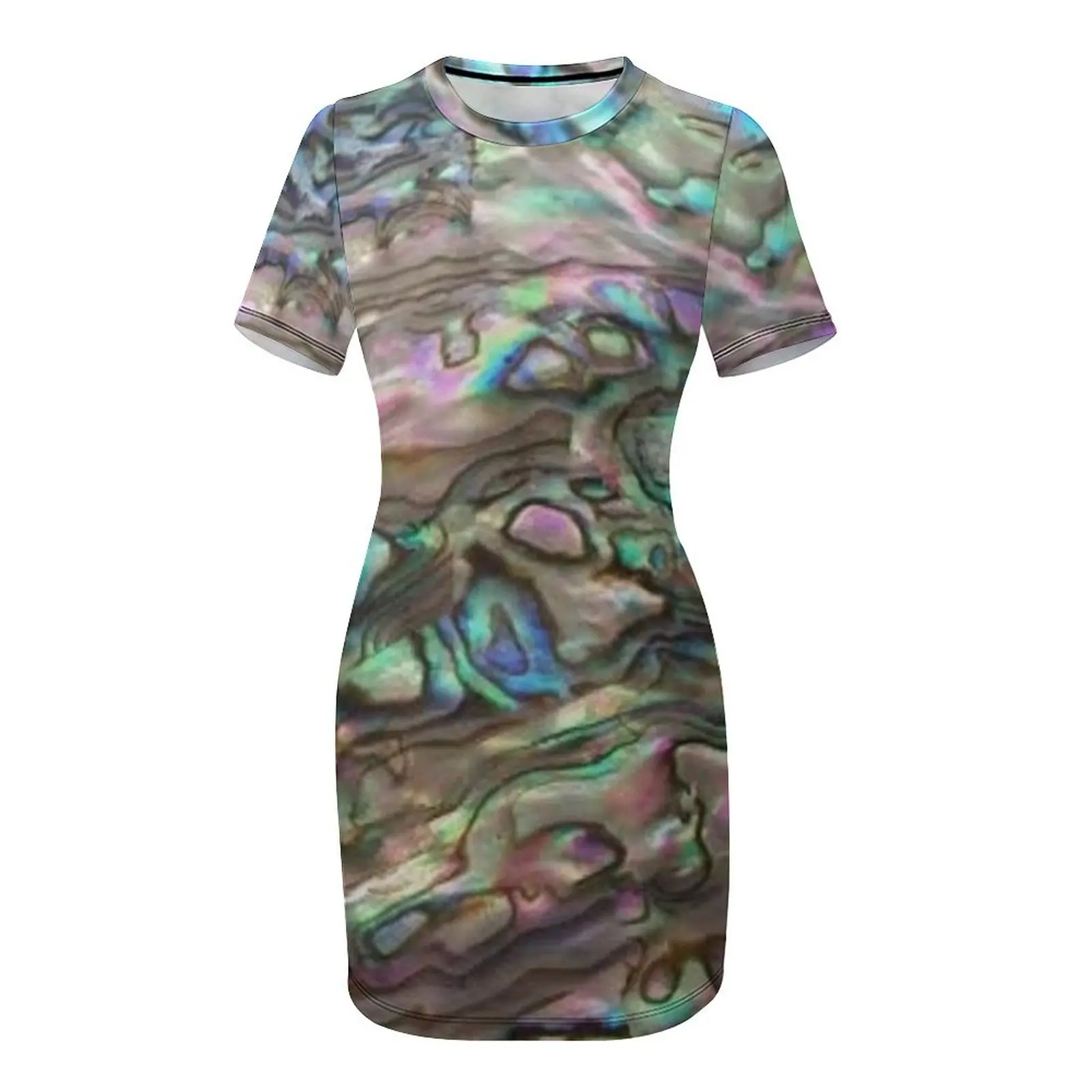 Фотография морского ушка Paua Shell ТОЛЬКО - не светоотражающее платье с короткими