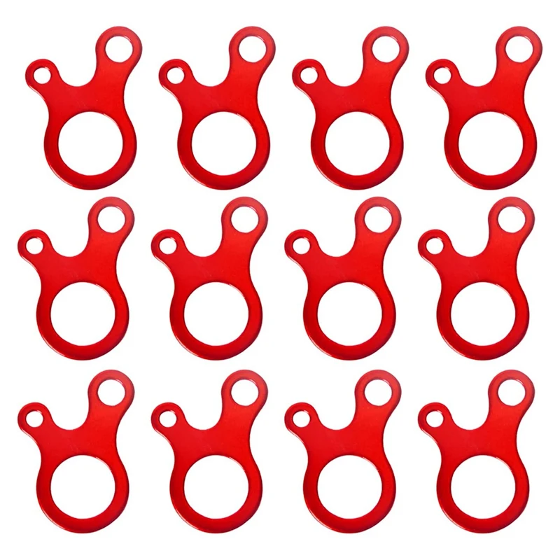 

12Pcs Tent Rope Tensioner,3 Hole Non-Slip Cord Tensioner,Wind Rope Buckles Adjuster For Tent Hiking Camping Picnic
