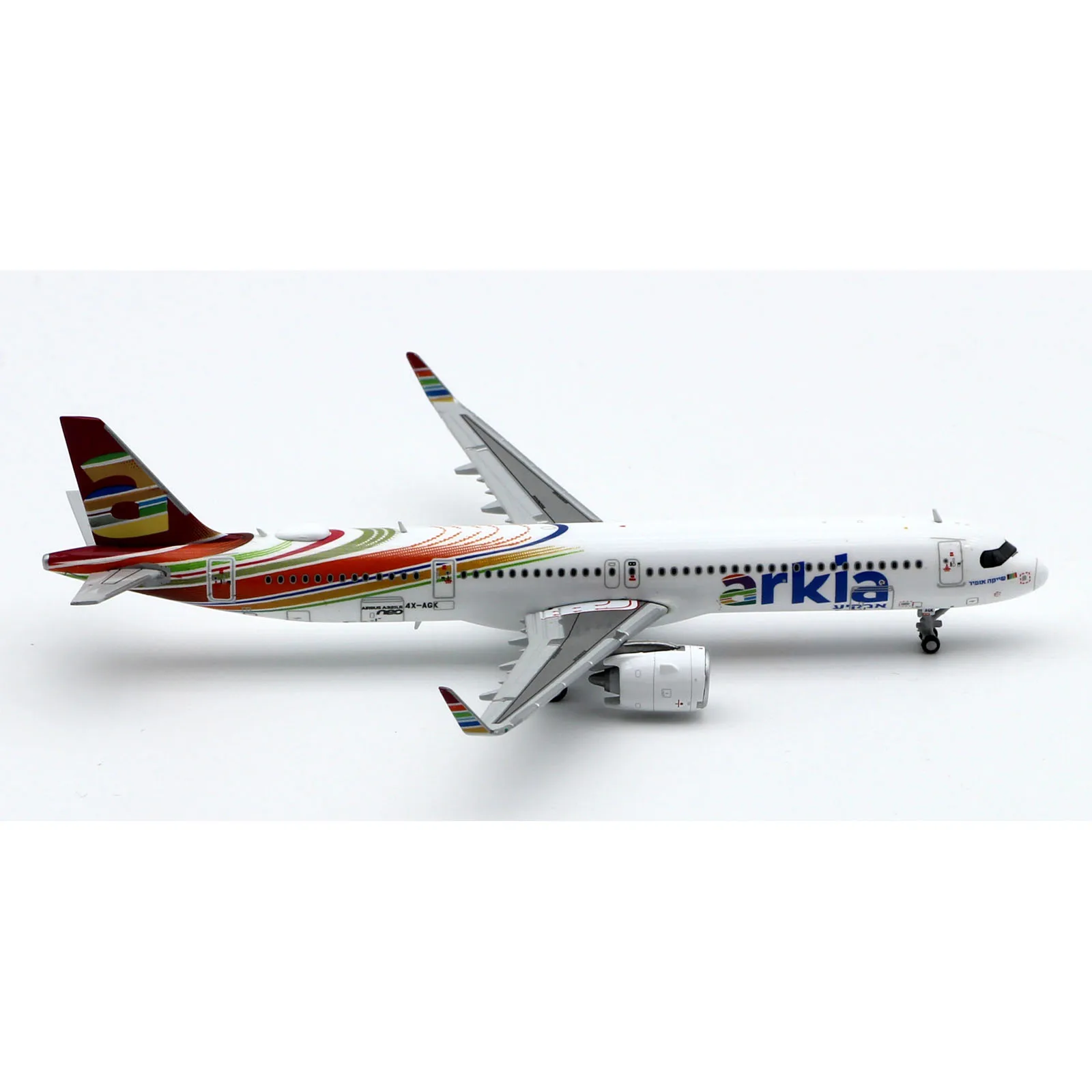 Коллекционный самолетик из сплава XX4450, подарок, фотосессия 1:400 Arkia Airlines, аэробус A321neo, литый под давлением самолёт, модель 4X-AGK с подставкой (art.: 3920c04ea8ea4) - 3920c04ea8ea4