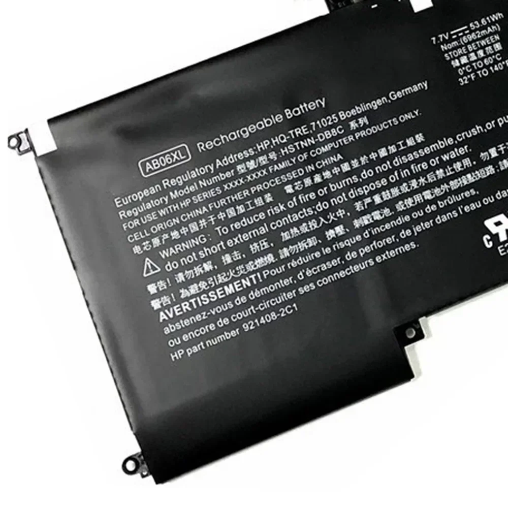 7 В 53 61 WH ​ Аккумулятор AB06XL для HP ENVY 13-AD019TU 13-AD020TU 13-AD106TU 13-AD108TU TPN-I128 HSTNN-DB8C 921408 -2C1 921438